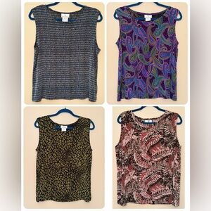 Lot of 4 Womens Tank Tops by The Travel Collection. Sz 1X  Nwots